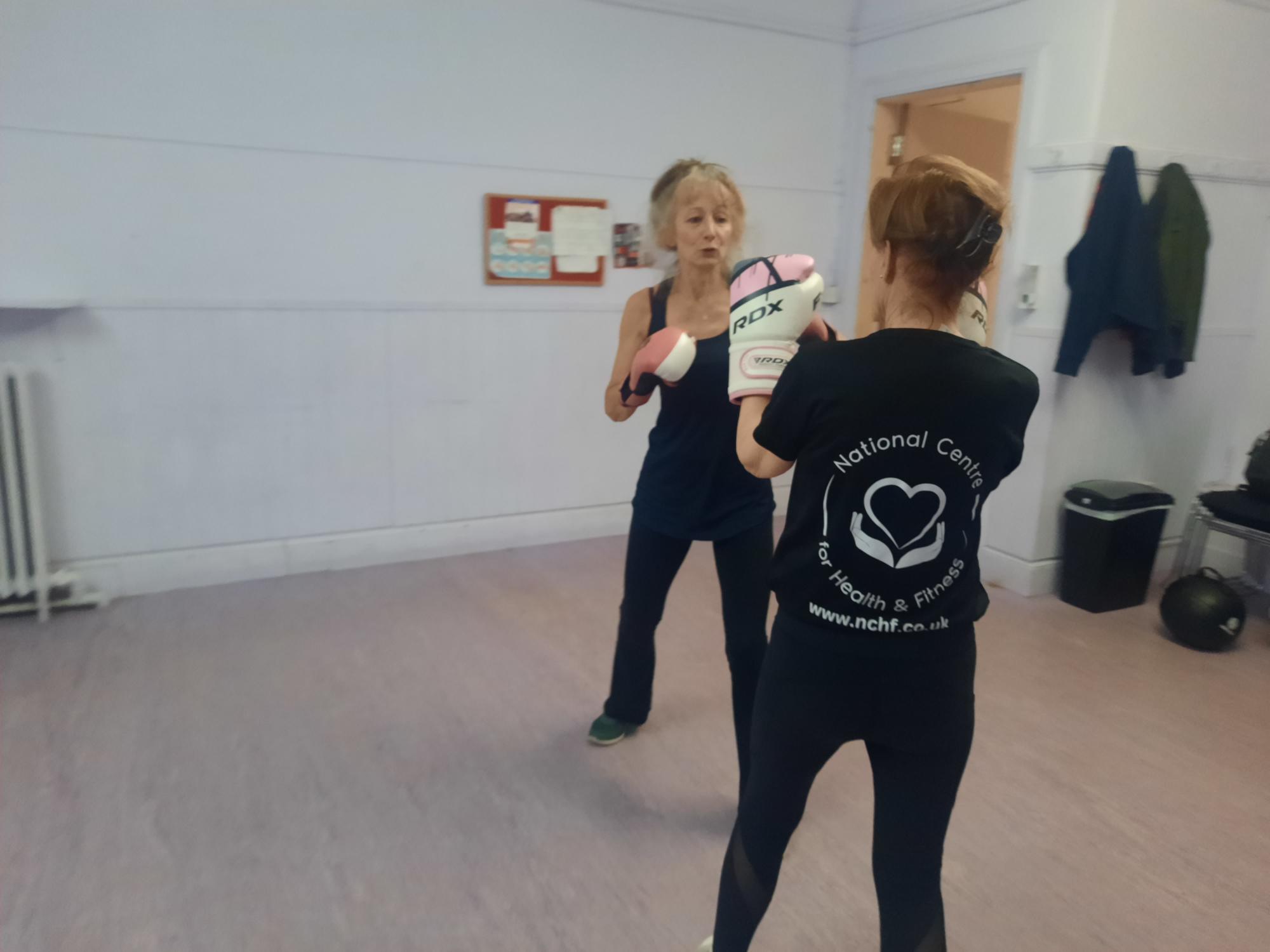 NCHF ladies boxfit community group smiling together in Glasgow